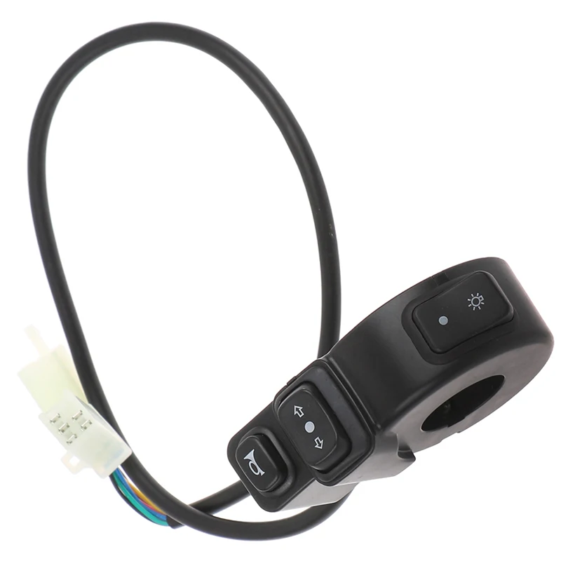 Переключатель 3 в 1 для мотоцикла, электрического велосипеда, скутера, квадроцикла светильник ла поворота, кнопка включения/выключения для руля диаметром 22 мм, мотоцикла