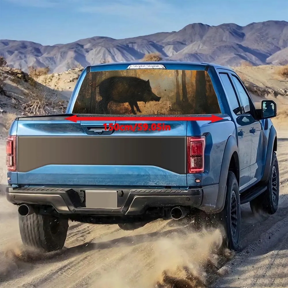 Примитительный лес дикий кабан наклейка на заднее лобовое стекло автомобиля