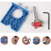 35mm hinge hole drilling guide locator assist tools hinge drilling jig drill bits woodworking door hole opener cabinet hand tool
