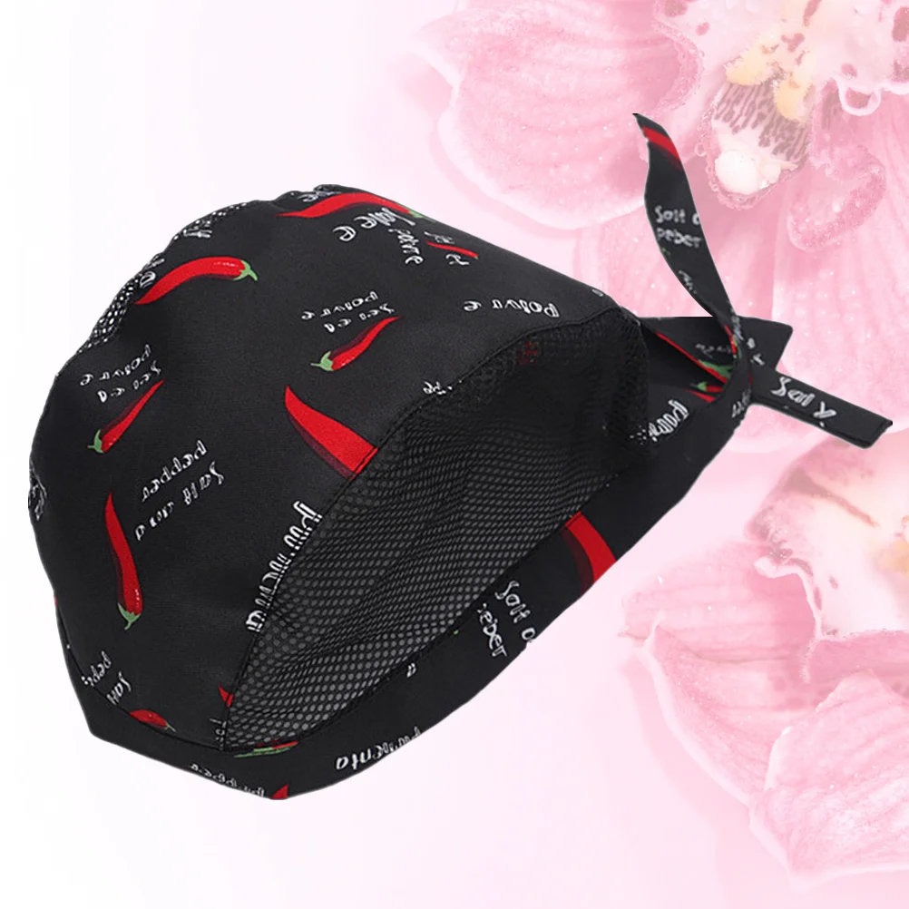 

1PC Adjustable Breathable Restaurant Waiter Kitchen Chef Hat Creative Pirate Hat Working Comfortable Cooking (Chilli Pattern)