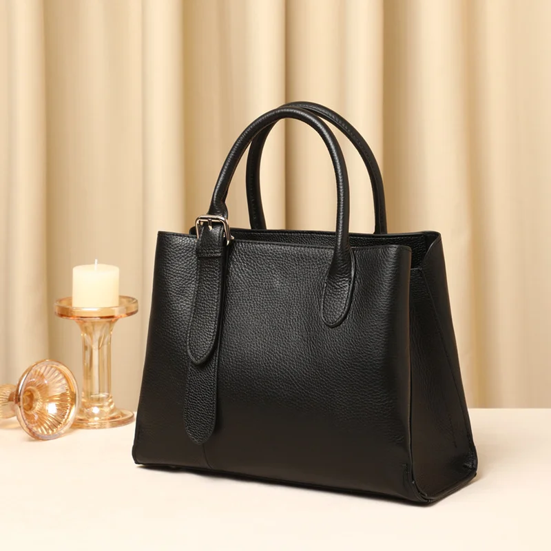

Women's Genuine Leather Bag Textured Cowhide Diagonal Bag Simple And Atmospheric Handbag 2022 New All-match Business Bag
