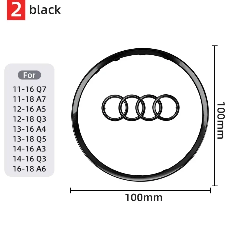

Автомобильный руль с логотипом, яркая рамка, полоса, гальванический логотип автомобиля, наклейка для Audi A3 A4 B8 8P B9 8V A5 A6 C7 A7 Q3 Q5 Q7