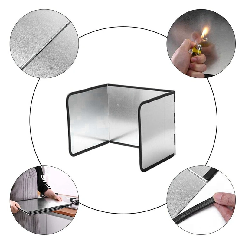 Складная кухонная защита от разбрызгивания масла для настенного блока