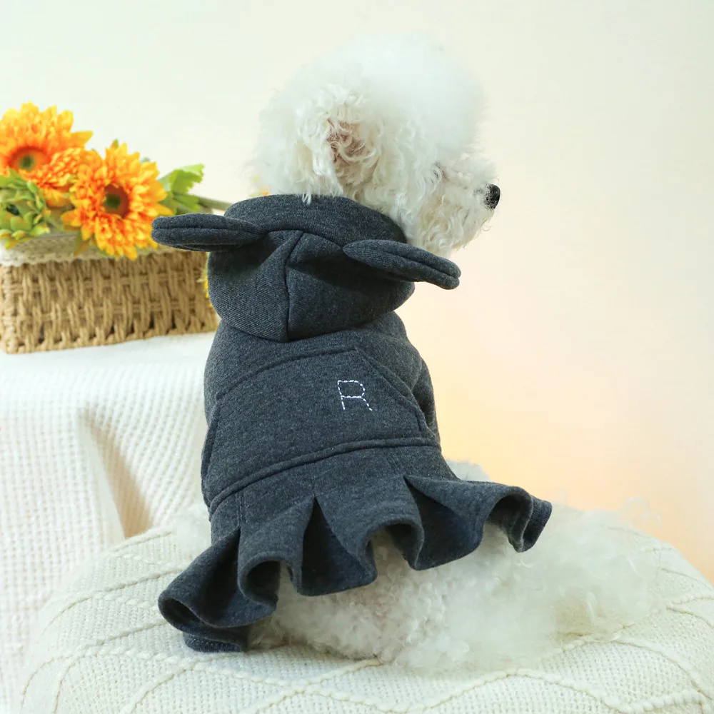 

Puppy Clothes Autumn Winter Warm Sweater Pet Fashion Hoodie Small Dog Cute Desinger Dress Cat Harness Chihuahua Maltese Yorkie