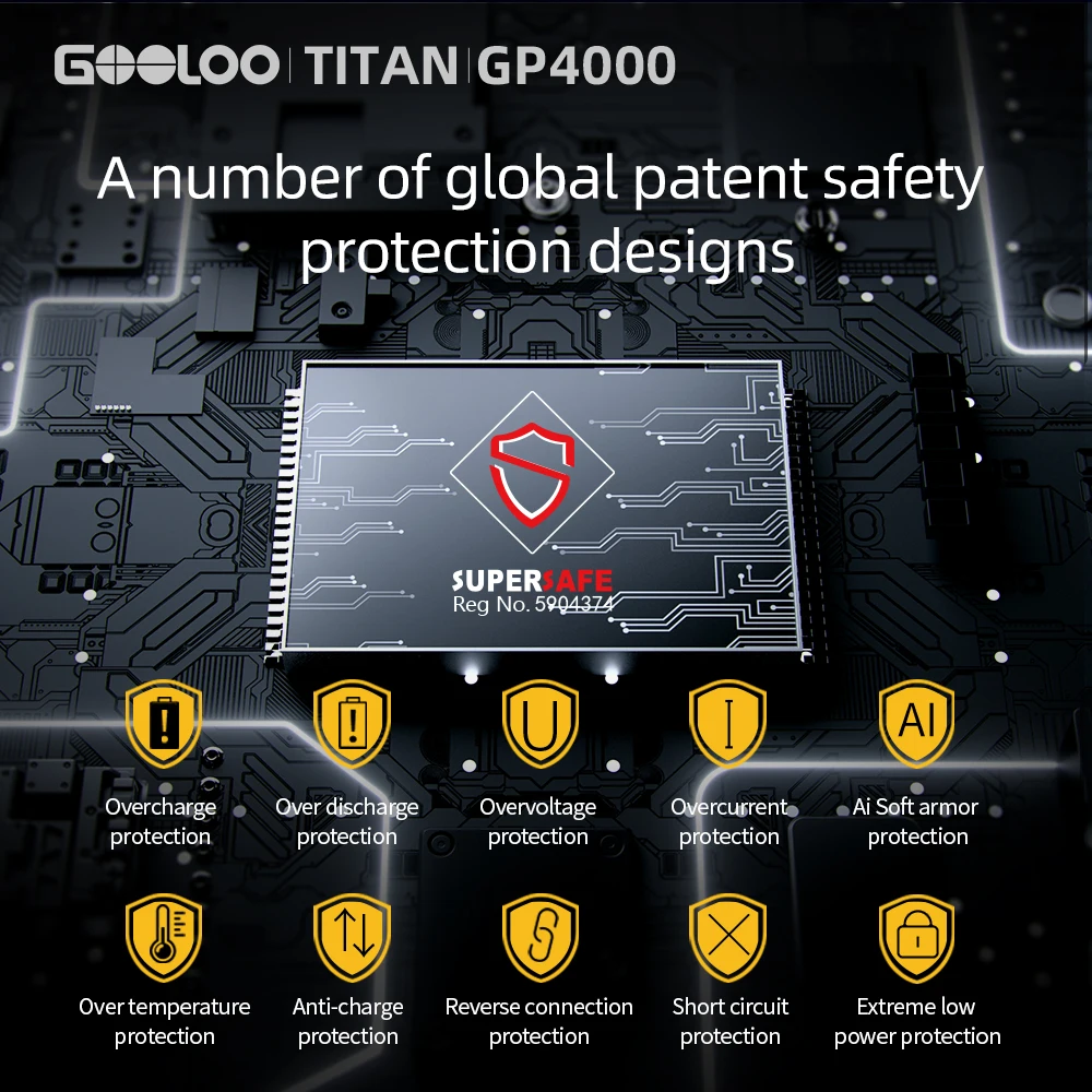 $125.37 GOOLOO 26800mAh Car Battery Starter Portable Power Bank Vehicle Starting Device Emergency Light Booster Starting Charger For Car