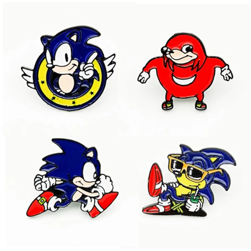 

Anime Cartoon Sonic The Hedgehog Brooches Pins Badges Brooches Lapel Pin Enamel Pin Backpack Bag Accessories Gifts for Friends