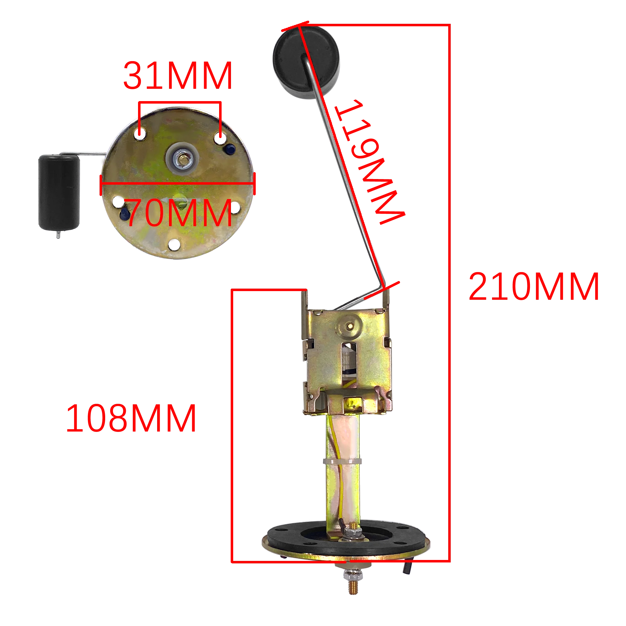 

Глубина 120 мм, поплавковый датчик топлива, дизельный генератор, универсальная часть генератора, переключатель уровня резервуара для жидкости, измеритель воды, измерение вторжения