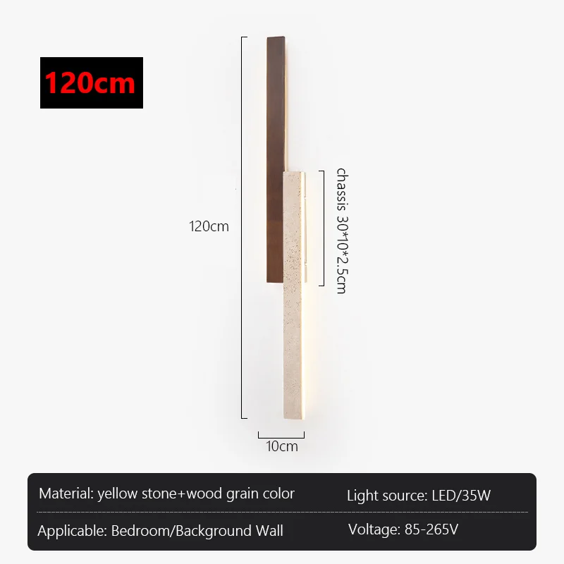 

Настенный светильник из травертина, желтый