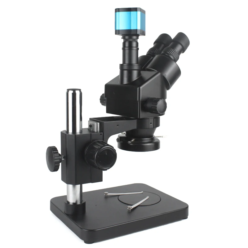 Cheap متوافق HDMI USB مجهر كاميرا 3.5X 90X Simul البؤري ثلاثي العينيات مجهر ستيريو لحام PCB طقم تصليح مجوهرات الهاتف