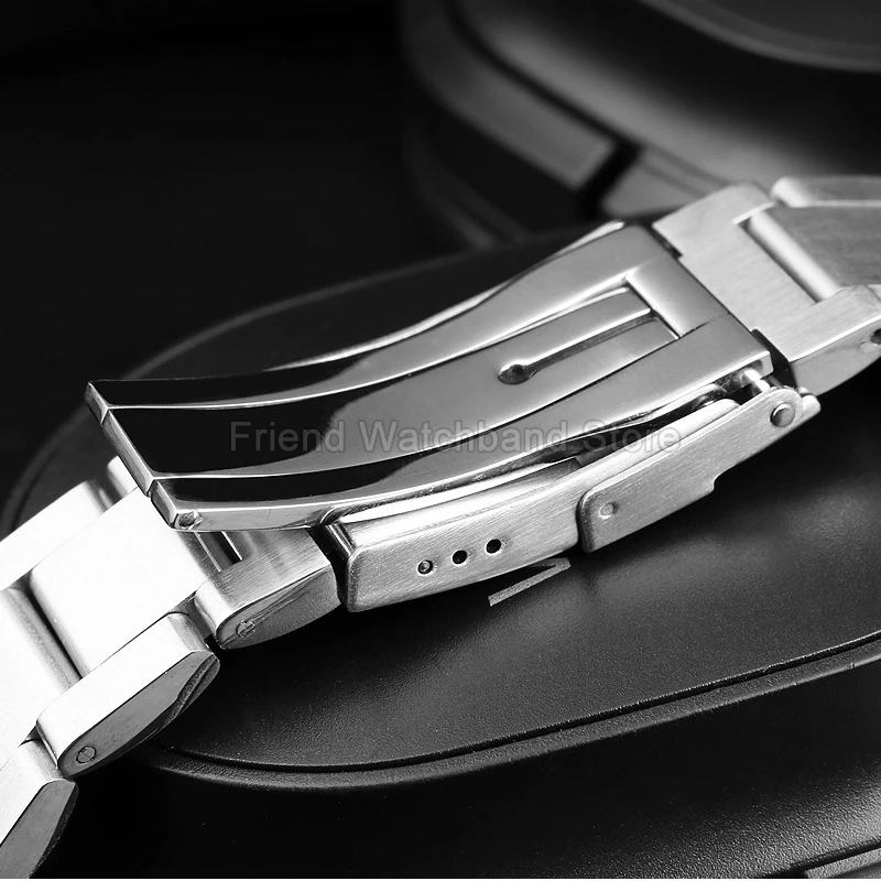 Фото Ремешок для часов из нержавеющей стали цвета стали 21 мм для Longines Conquest L3.781.4, складная пряжка с изогнутым интерфейсом, высококачественный материал №4