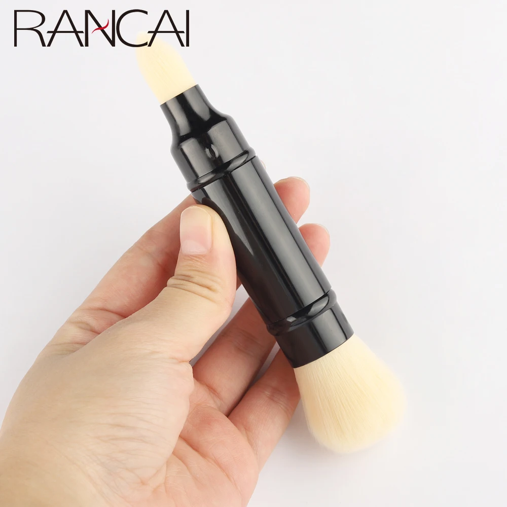 

RANCAI 1Pcs Makeup Brushes Retractable Professional Powder Blusher Foundation Face Eyes Travel Brush Soft Make Up Beauty Tools