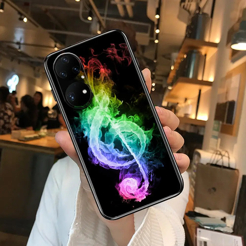 Чехол для телефона Note с музыкальным пианино Huawei p50 P40 p30 P20 10 9 8 Lite E Pro Plus черный