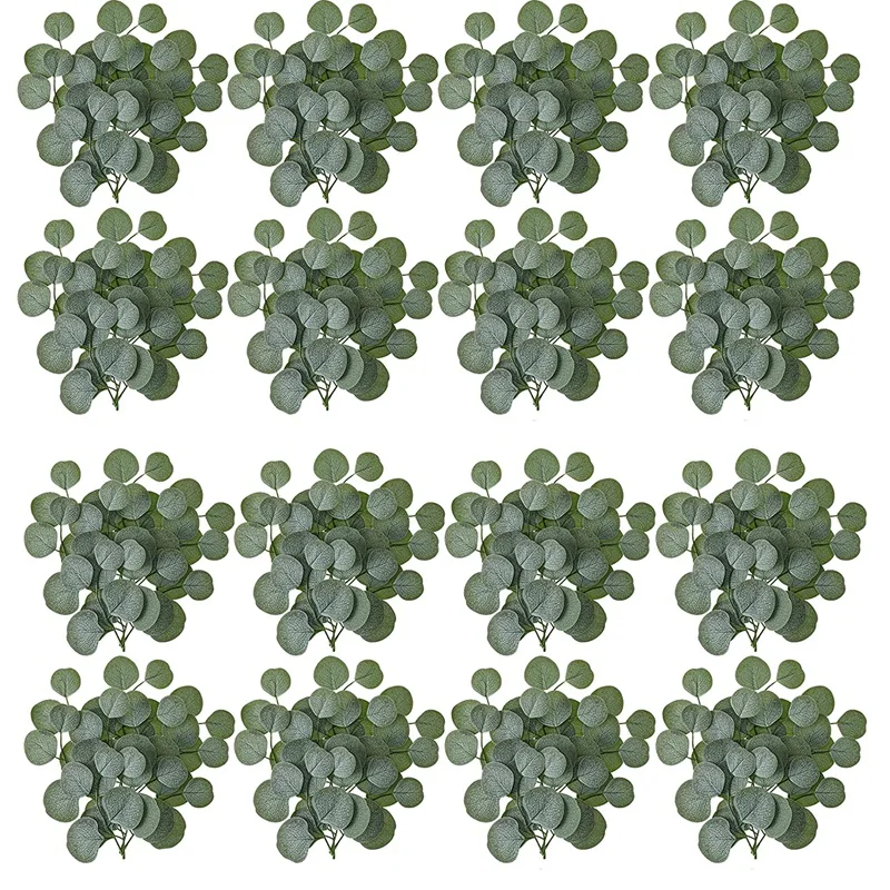 

200 Pieces Artificial Eucalyptus Leaves Stems Faux Greenery Fall Stems Eucalyptus Stems With Fake Leaves Filler Wedding