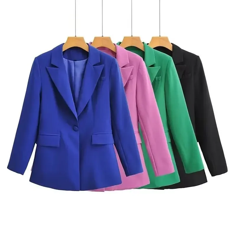 2024 осенняя новая женская модная утягивающая куртка с v-образным вырезом гладкое