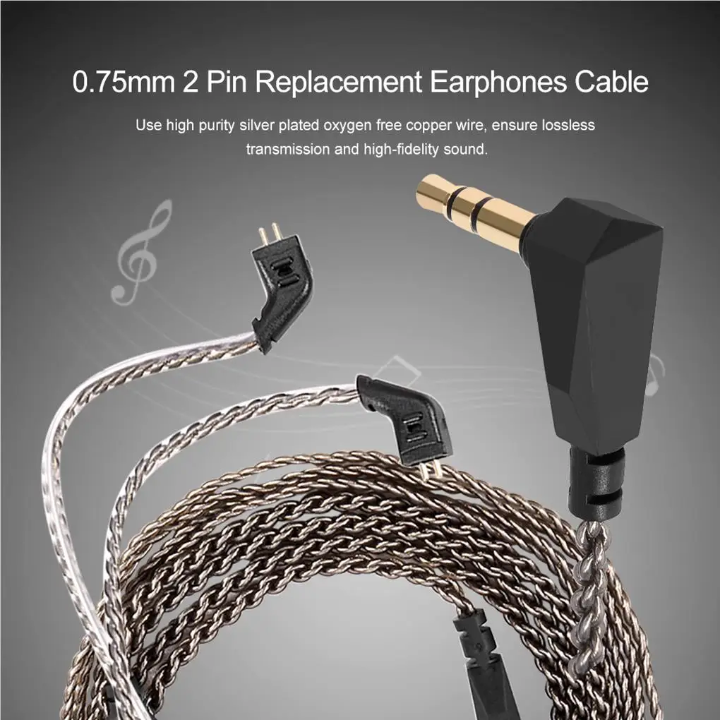 

Audio Cord Earphone Cable Connecting Wire Replaced Part Workmanship Compact Size Sweet Gift Universal Upgraded Fittings