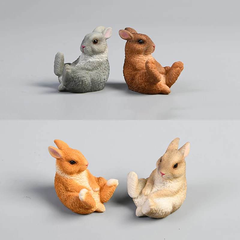 

JXK JXK057 1/6 Scale Cute Pygmy Rabbits Static Animal GK Pet Model Ornaments Suitable for 12" Action Figure Soldier Scenes