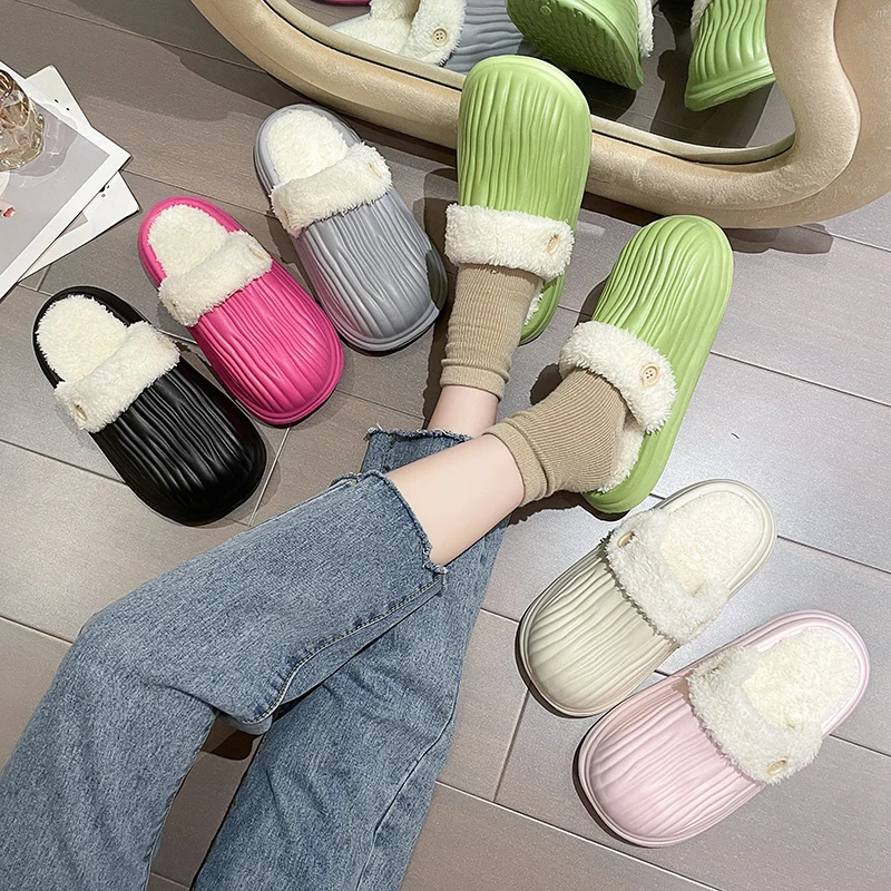

Slippers Winter Home Couple Simple and Warm Home Men's Cotton Shoes