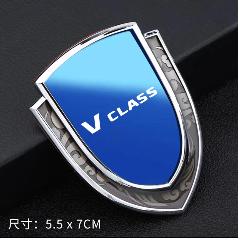 

Стайлинг автомобиля, золотистый, зеркальный, цинковый сплав, 3D клейкая эмблема, значок, наклейка, автомобильный аксессуар для Mercedes-Benz V CLASS