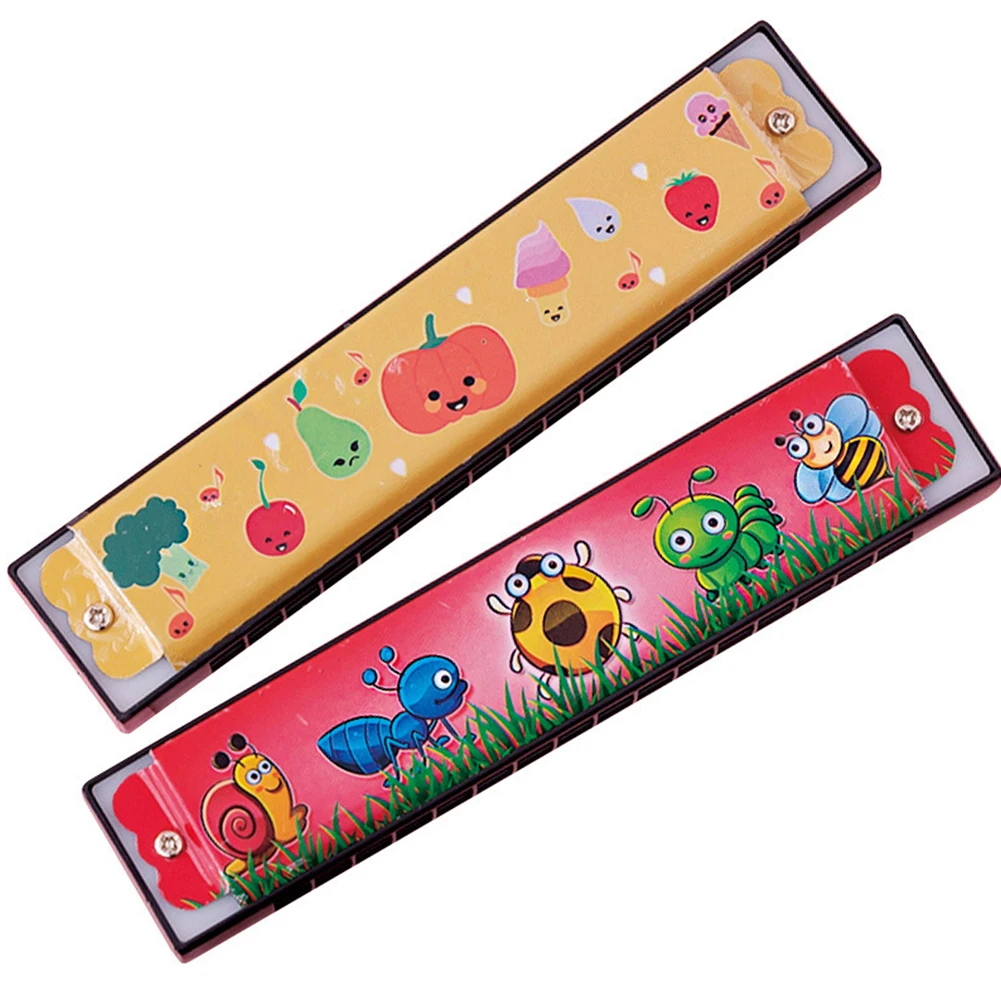 

Metal Harmonica 13x2.5x2.1cm Children\\\\\\'s Harmonica Colorful Cute Pattern Great Gift For Children Wind Woodwind
