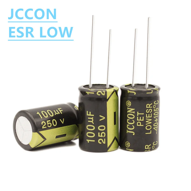 3 шт. алюминиевый электролитический конденсатор JCCON 250 в 100 мкФ 16x25 высокочастотные