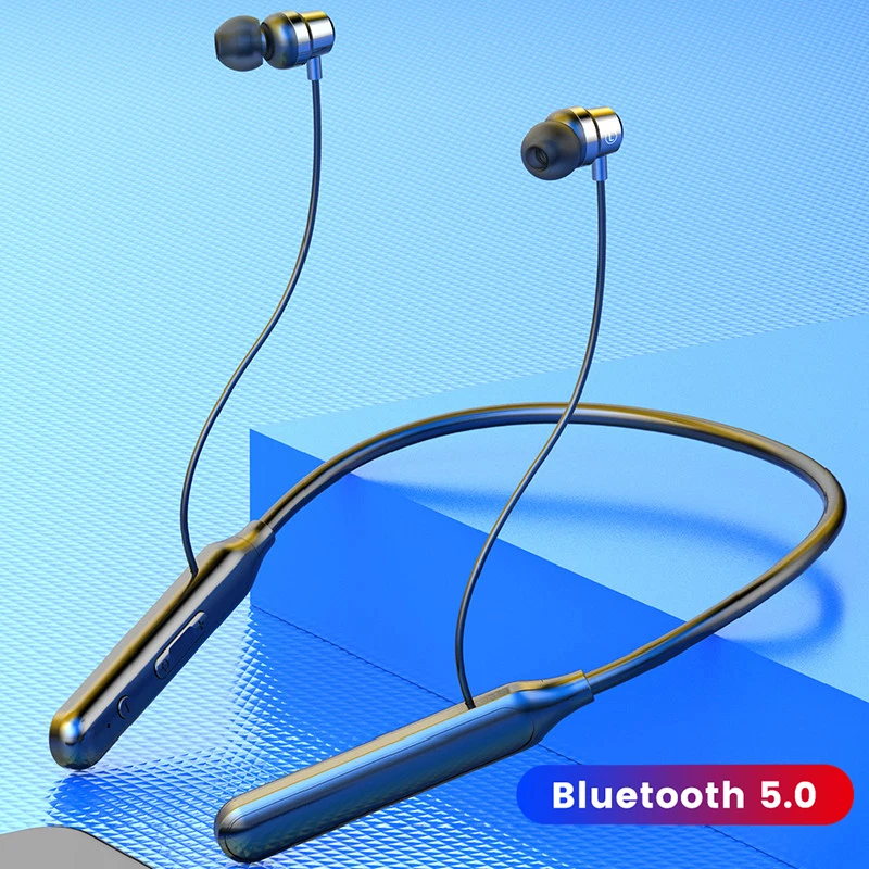 

Беспроводные наушники Bluetooth 5,0, магнитные наушники с шейным ободом, спортивные водонепроницаемые наушники для бега, HiFi музыкальные проводны...