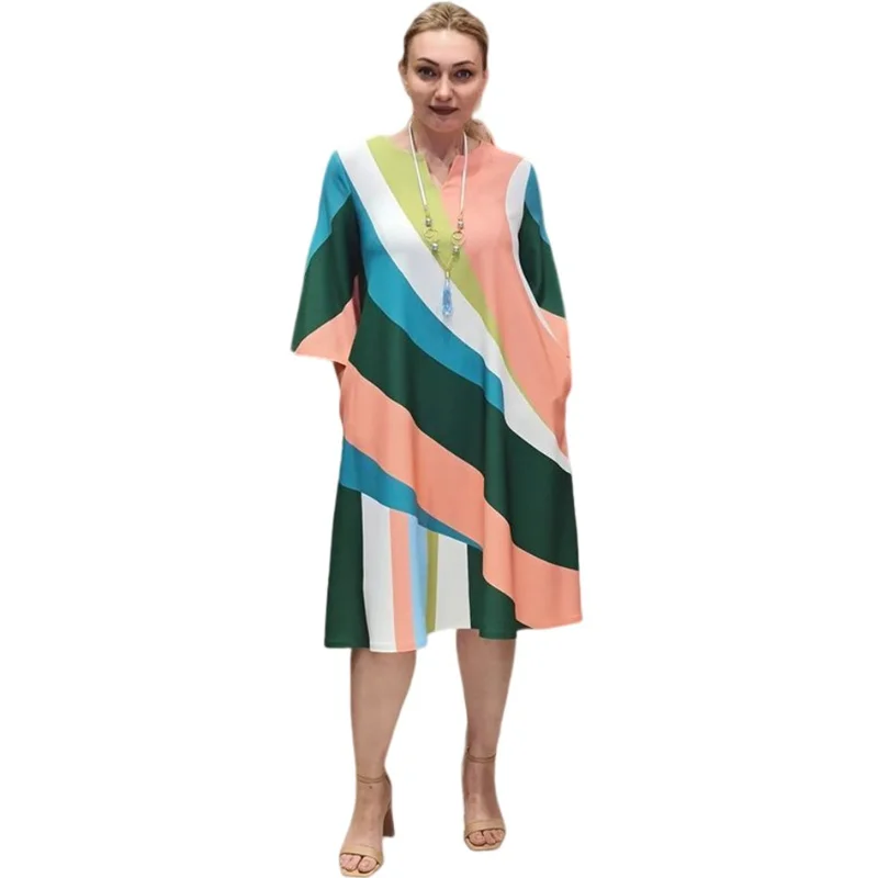 

Elegant African Dresses For Women 2022 Dashiki Autumn Winter Midi Dress Ladies Traditional African Clothing Fairy Dreaes