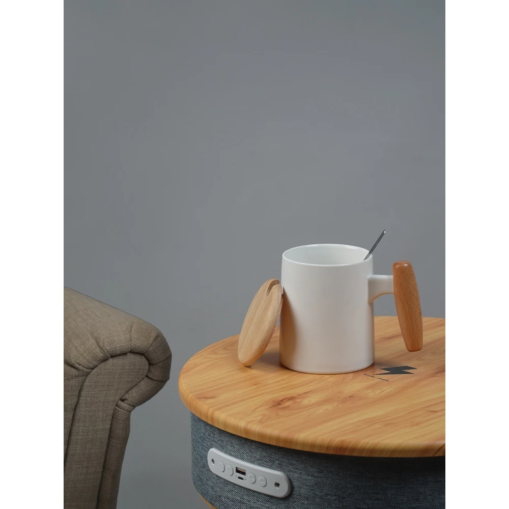 Чайный набор кружка с ложкой и крышкой 350 мл |