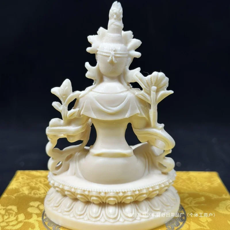 Орех слоновой кости желтый Бог богатства зеленая Тара Мусху украшение для дома