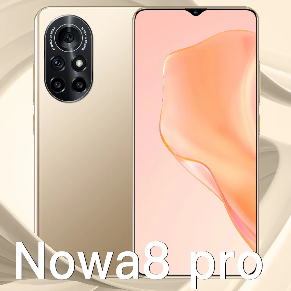 

Gold Color Global Version Telefone Nowa8 pro 12GB+512GB 10 Core 6800mah Battery 6.7inch Dewdrop Display Best price