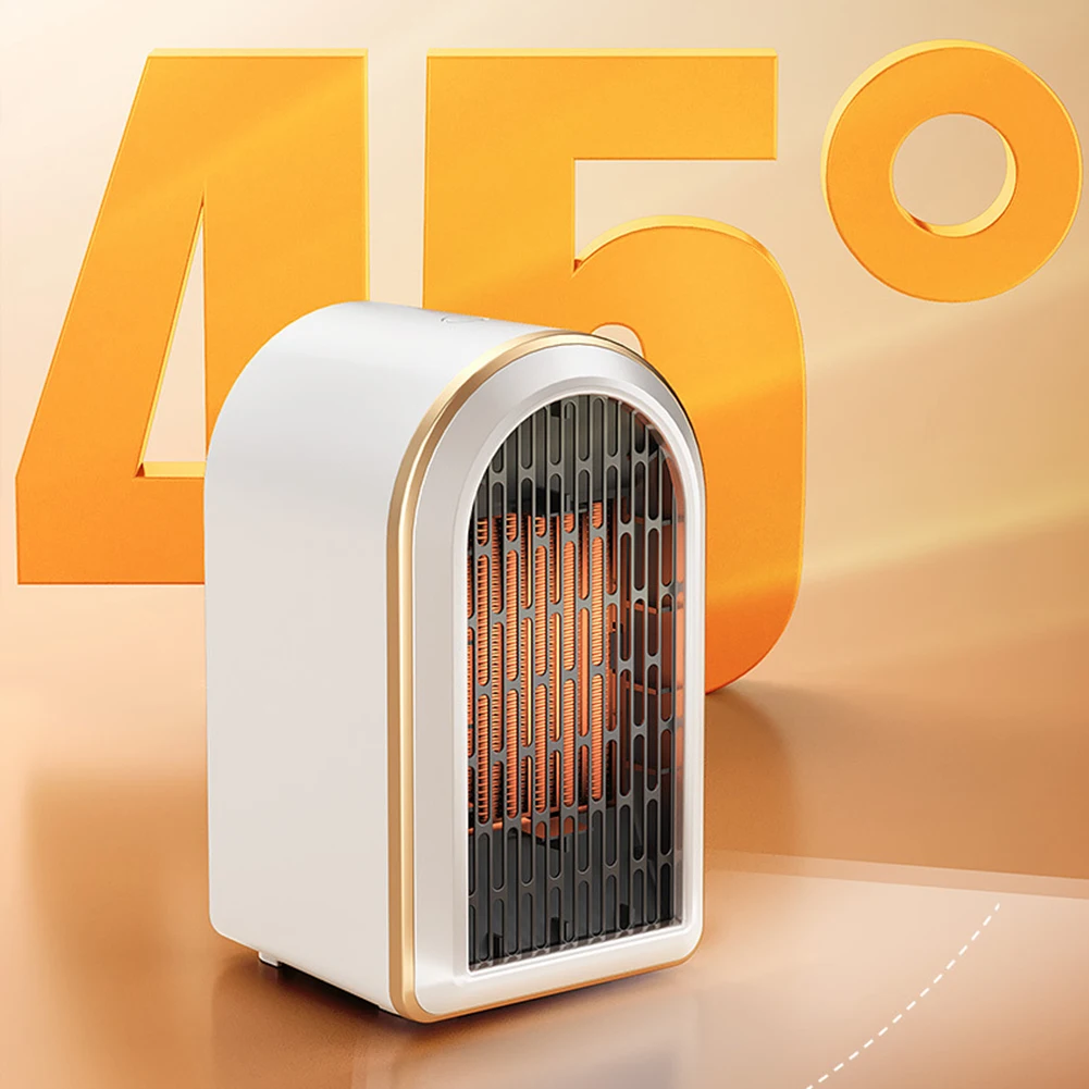 

Mini Small Power Heater Adjustable Winter Heating Warmer Automatic Power-Off Heating Warm Air Blower Mute Portable for Office