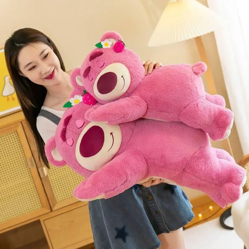 Милая плюшевая игрушка MINISO с клубничным медведем 50-90 см большая подушка