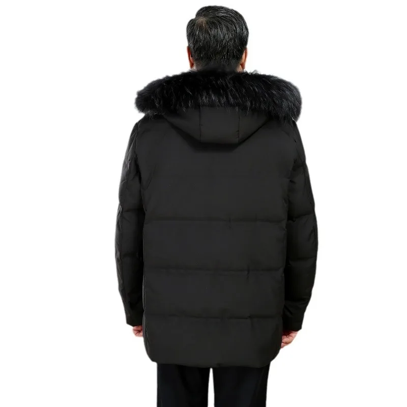 -30 градусов белая куртка на гусином пуху парки мужские ветрозащитные утепленные