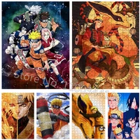 naruto puzzles japanese anime jigsaw puzzle for children sasuke kakashi assembling educational toys games cartoon kids gifts
