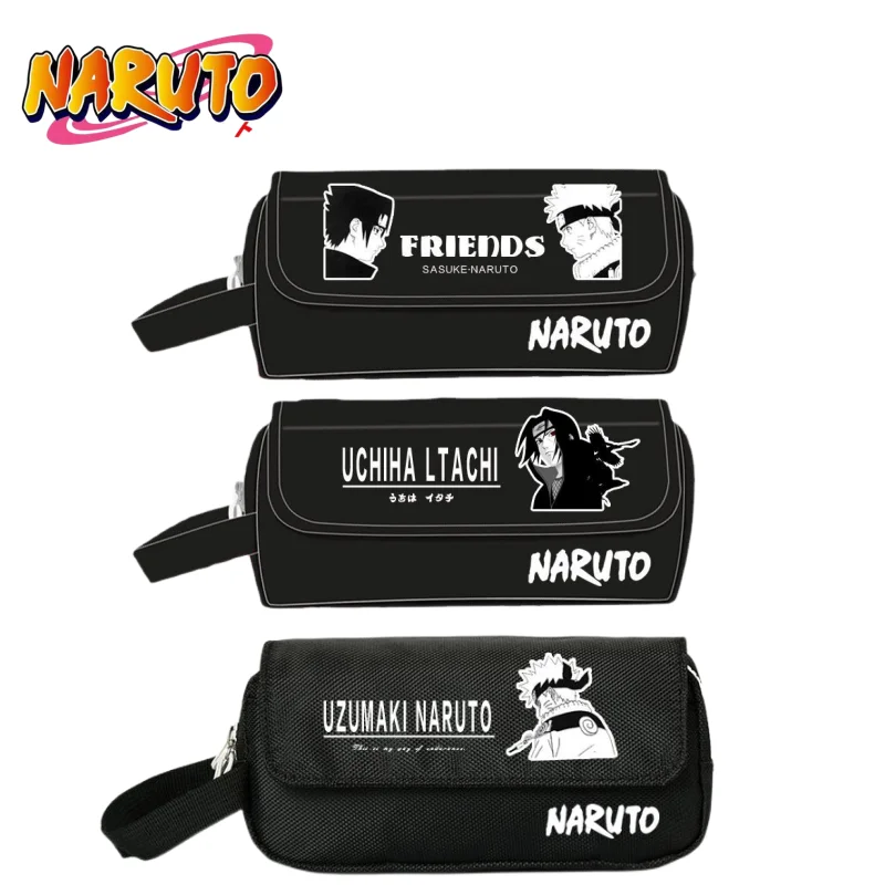 

Naruto Series Naruto Uchiha Itachi Sasuke Pen Case Anime Cartoon Creative Peripheral Stationery Box Canvas Bag Birthday Gift