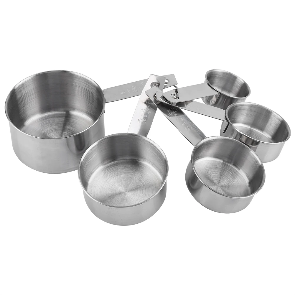 

5pcs Set Stainless Steel Anti rust Measuring Cup Spoon Baking Cooking Tool
