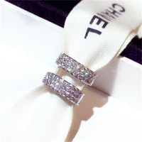 ydl fashion korean bling pave zircon earring for women charm quality cz circle earring brincos wedding daily jewelry pendant