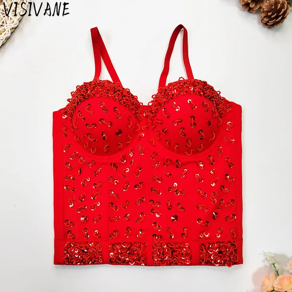 

Visivane Fashion Clothes Y2k Tops Women Tops Corset Top Slim Corset Bastet Sling Women Clothing Tube Sexy Club Stage Camis Party