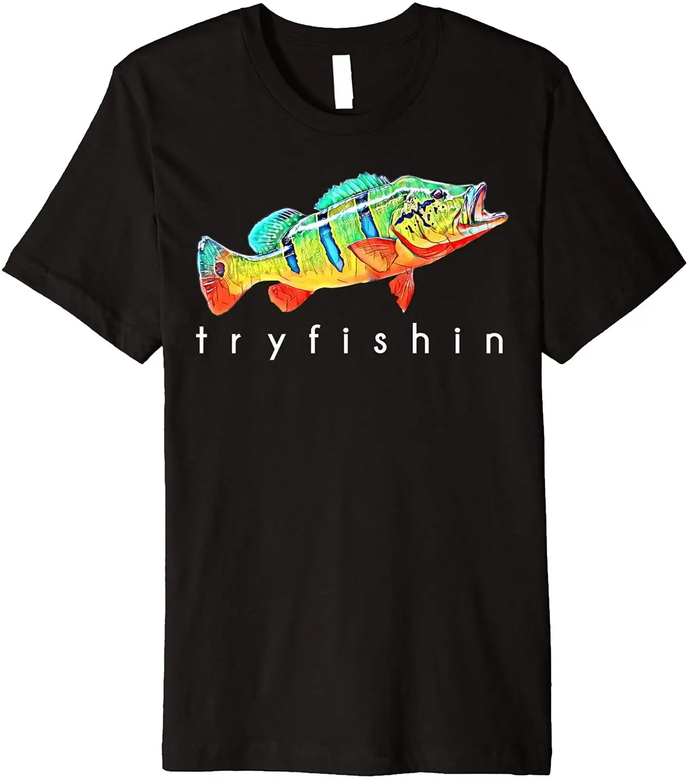 

Peacock Bass Cichlid Fishing Size S 5XL O-Neck Cotton T Shirt Men Casual Short Sleeve Tees Tops Camisetas Mujer