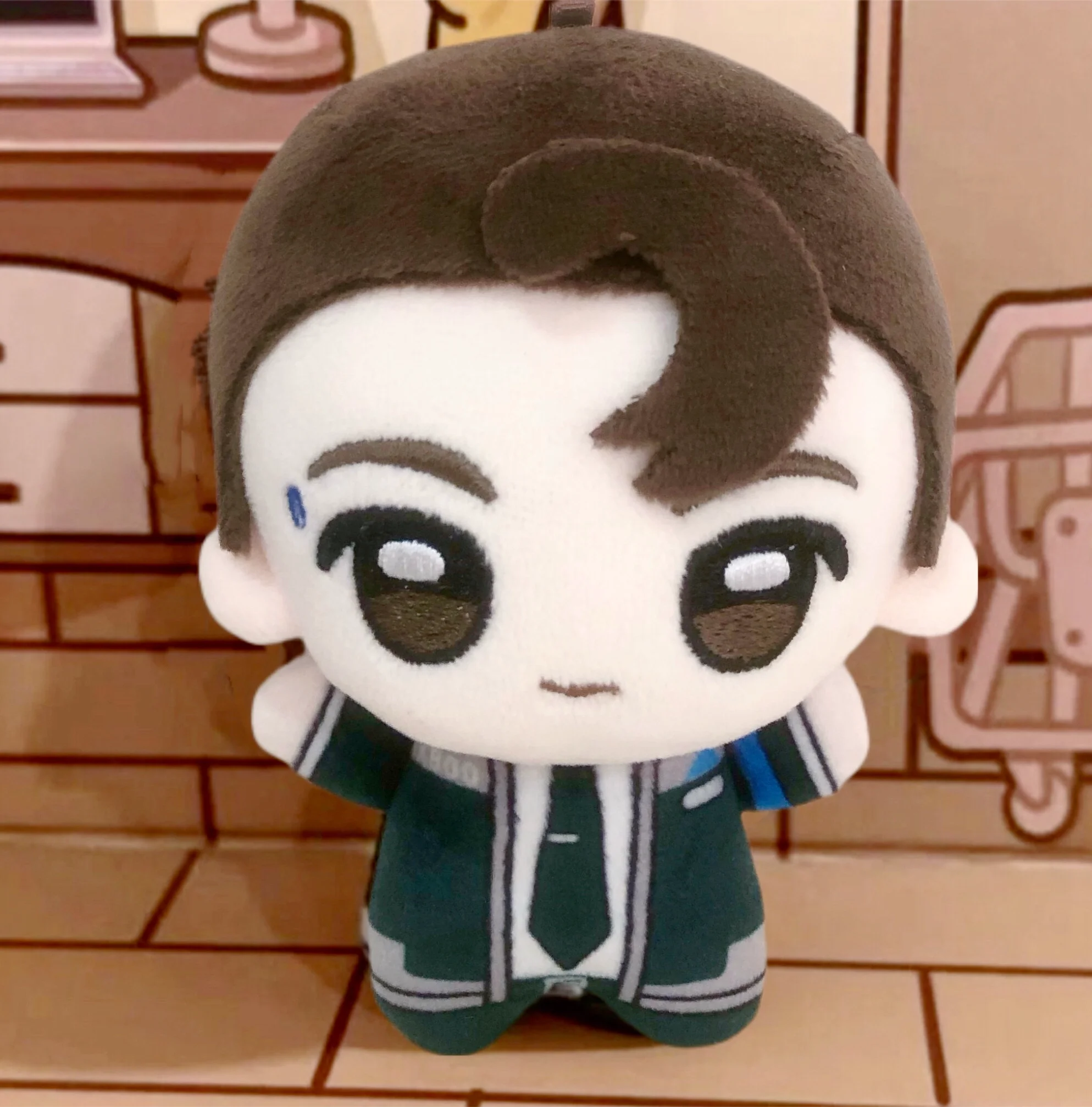 Фото В наличии: Новая плюшевая кукла Detroit: Become Human Rk800, 10 см, из хлопка, милый персонаж популярной игры, украшение для рюкзака, подарок для друзей №1