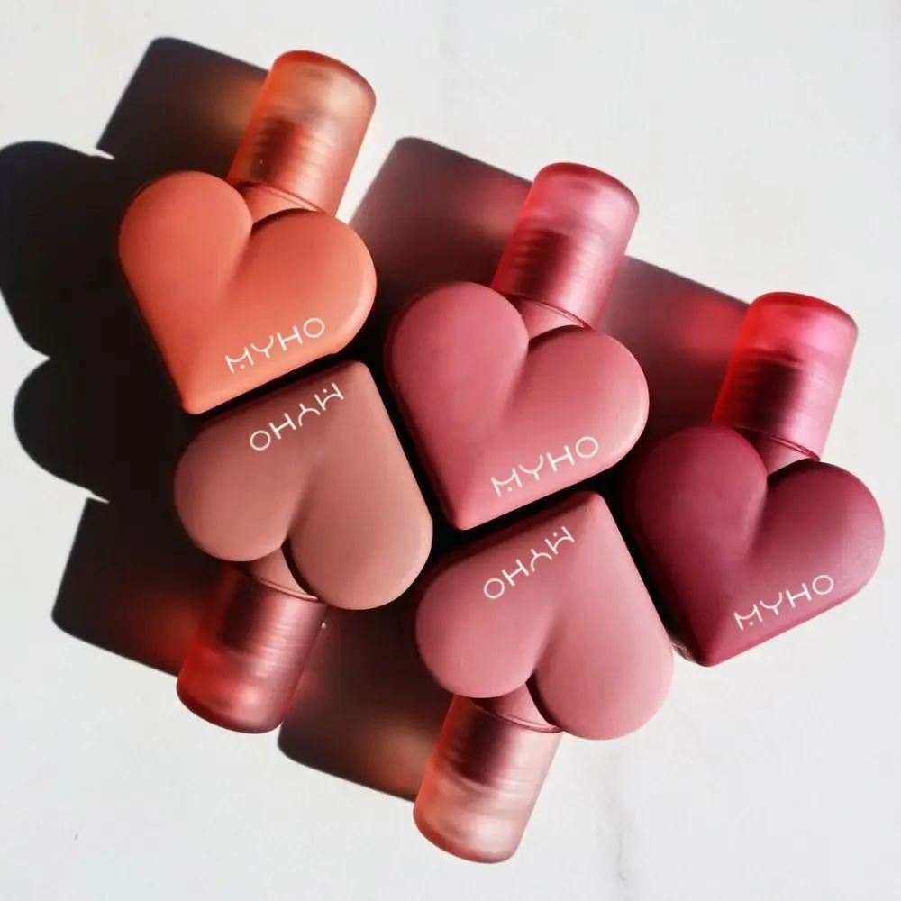 

New Women Waterproof Matte Love Heart Liquid Lipstick Velvet Lip Glaze