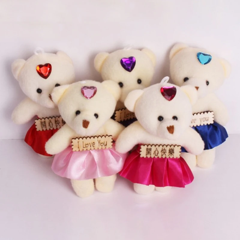 

1PC Cartoon Bear Doll Flower Shop Flower Wrapped Doll Plush Toy Pendant Holiday Gift
