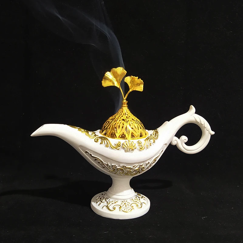 

Курильница для благовоний в скандинавском стиле, Магическая подставка в форме лампы, рельефная курильница из эпоксидной смолы, мусульманск...