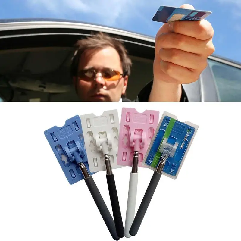 

Telescopic Rod Card Holder Durable Contact-less Car Parking Toll Payment Rod For Vehicle Parking Fee Toll Swiping Card Stick