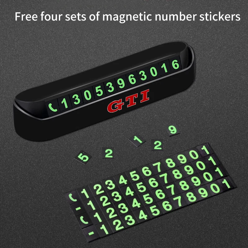 Автомобильный временный знак парковки номер телефона карточка для Volkswagen VW Tiguan CC