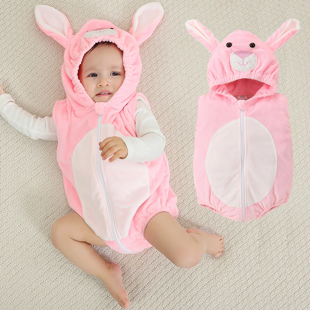 Бархатный Комбинезон С Кристаллами Для Маленьких Девочек 0-24 Месяцев Розовый