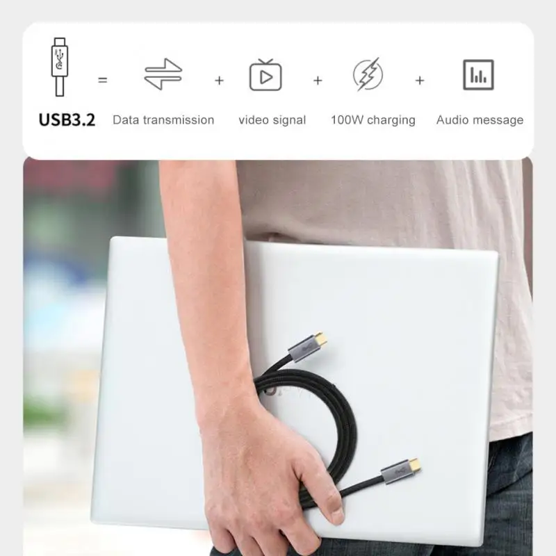 TYPE-C USB C к Type кабель для MacBook Pro Быстрая зарядка 3 0 100 Вт PD Samsung Xiaomi Mi зарядный |