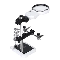 led light magnifier soldering station magnifying desk lamp helping hands repair clamp alligator auxiliary clip drop shipping