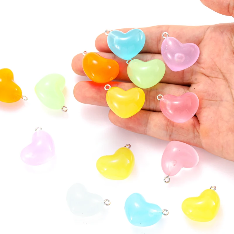 5 шт. акриловые разноцветные светящиеся фосфоресцирующие подвески для ожерелий