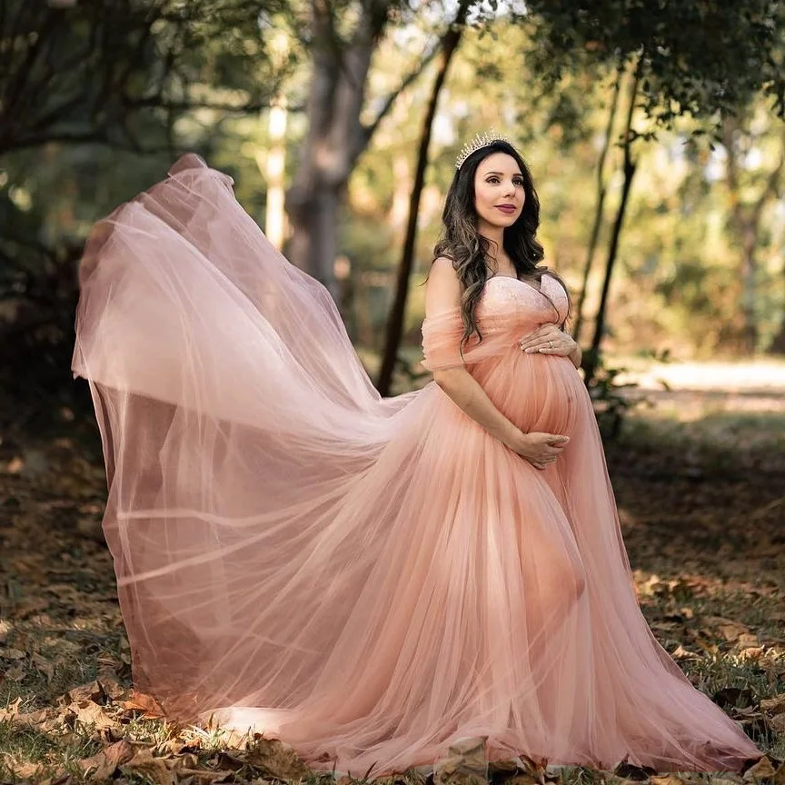 Off Shoulder Maternity Dress for Photoshoot Lace Pregnant Dress Long Maxi Dress Maternity Gown Photography Props Photo Shoot
