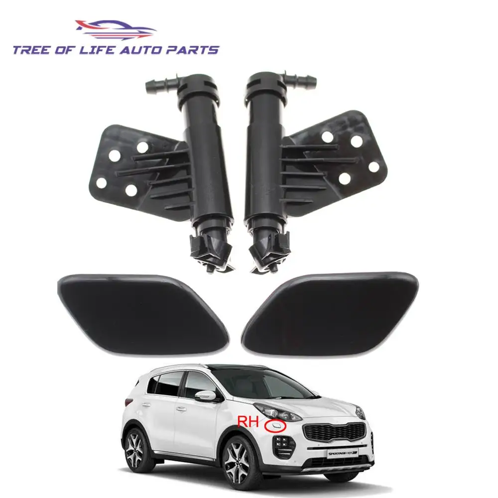For KIA Sportage IV KX5 2016 2017 2018 2019 Front Headlight Washer Nozzle Headlamp Cleaning Spray Pump+ Cover Cap 98672F1000